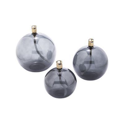 Peri Living Oljelampe Round-Smoked-Chrome.   Ø13