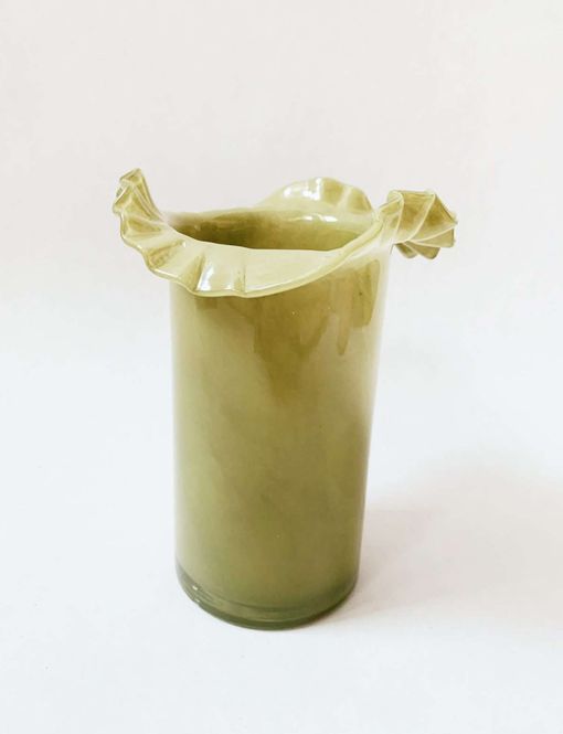 Hovedbilde Lysglass/vase Grethe 10×14 cm grønn