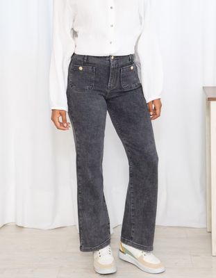 Miss Bon Stretch Jeans  grå