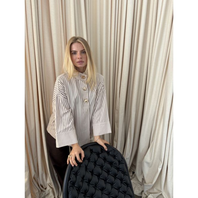Hovedbilde Klara shirt brown stripe