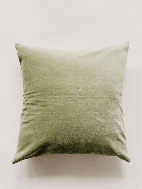 Hovedbilde Putetrekk bomullsvelur 50×50 cm grønt