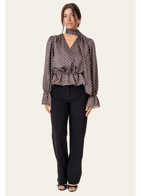 FreyaIC Shirt - Brown W Dots